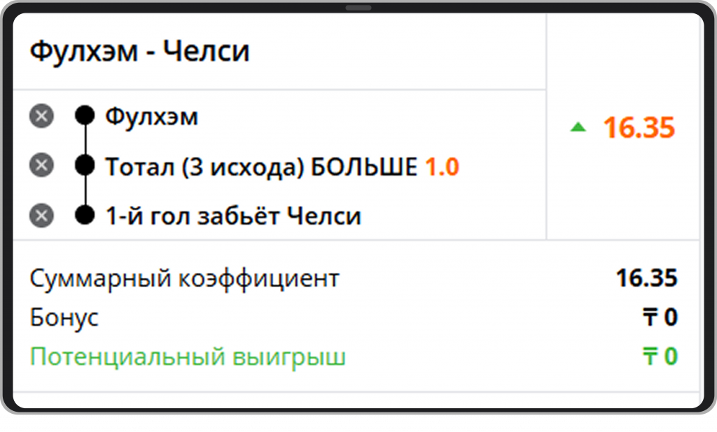 Конструктор ставок в БК Betsson